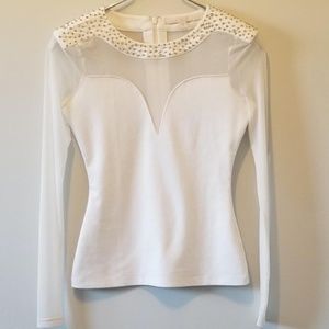 GUESS White Mesh Top